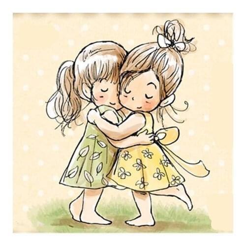 Rubber Silicone Clear Stamps For Scrapbooking Tampons Transparents Seal Background Stamp Card Making Diy Cartoon Girl