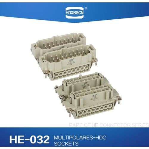SOCKETS MULTIPOLARES-HDC SOCKETS RECTANGULAR HE-032 HEAVY DUTY CONNECTOR