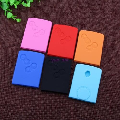 6 color Silicone Car Key Case Covers Shell Holder Bags For Renault Koleos Logan Fluence Kangoo Scenic Latitude Megane Hatchback