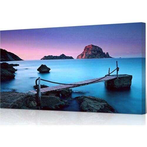 Blue Ocean Sea Beach Coastal Decor large size diamond painting diamond embroidery mosaic cross stitch square round drillZP-3726