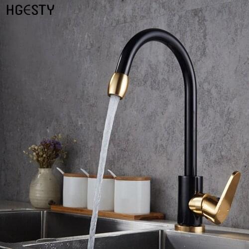 Kitchen Faucet Single Handle Space Aluminum Vessel Sink Basin Tap 360 Degree Rotation Hot and Cold Water Mixer Tap Deck Mounted