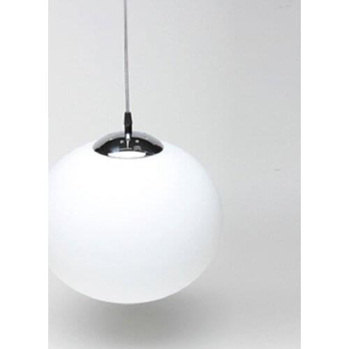 LukLoy LED Modern Pendant Lights Milky White Glass Ball Hanging Lamp Lobby Bar Living Room Kitchen Dining Room Luminaire Light