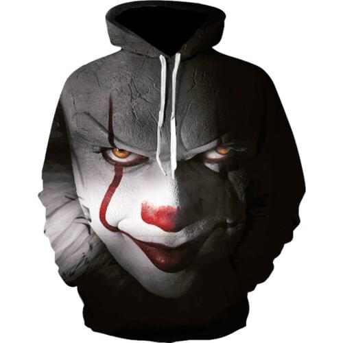Clown Hoodies Men Fashion Streetwear Loose Fit Clothes Casual Men 3D Sweatshirt Harajuku Hoody Hip Hop Sudaderas Para Hombre