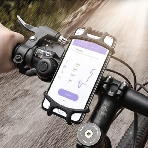 Bicycle Mobile Phone Holder Silicone Motorcycle Bike Handlebar Stand Mount Bracket Bike Mount Phone Holder for IPhone GPS Device