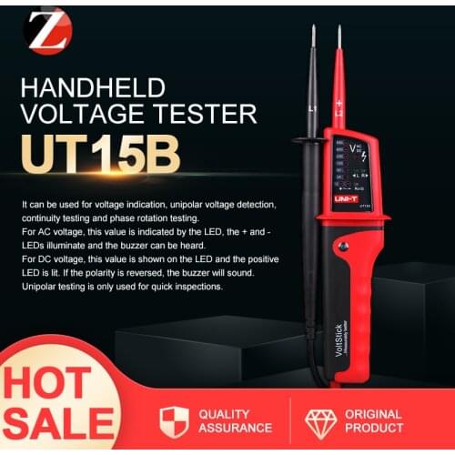 Waterproof test pencil Multi-function Volt Testing Pen UNI-T UT15B RCD single pole test Voltage Testers LCD display Continuity