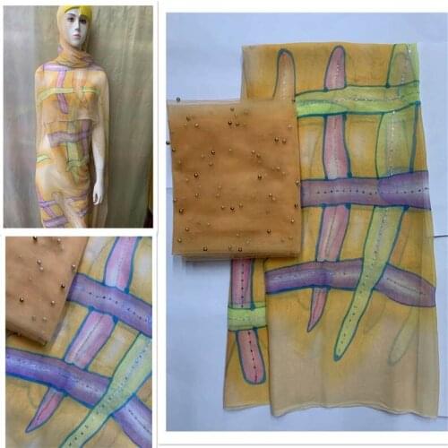 High Quality Soft African embroidery Real Silk satin Lace Fabric With swiss voile lace For Wedding Dresses Satin Fabrics!LXF7299