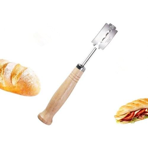 High Quality Multifunctional Stainless Steel Blades Bread Cutter for Slashing Scoring Bread Dough with 4 Blades