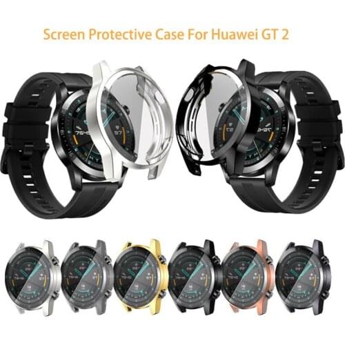 Protective case for Huawei watch GT 2 46mm Soft tpu Full Screen Protection Case For Huawei Gt watch Protector Cover Accessories