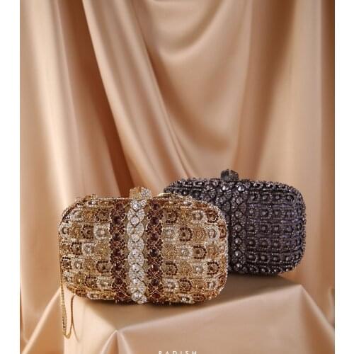 Womens Fashion Luxury Diamond Crystal Evening Bag Party Handbags black Crossbody Bags For Lady Clutch Day bags shoulder bags