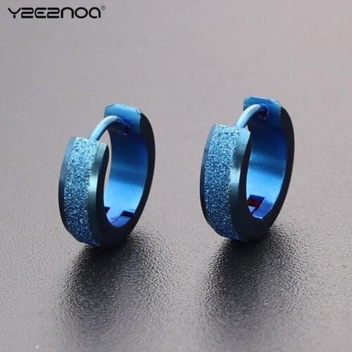 1 Pair Stainless Steel Simple Earrings For Women Men Round Circle Earrings Hoops Ear Bone Buckle Hoop