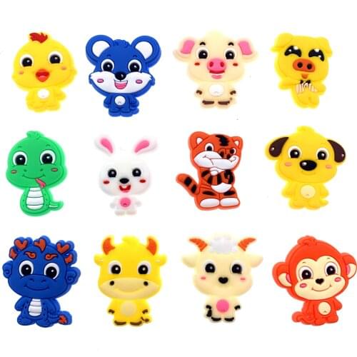 1PCS Cute Cartoon Animal Shoes Charms PVC Jibizt Fit Croc Buckle Hole Slipper Snake Dragon Accessories For Kid X-Mas Gifts