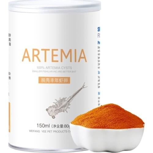 150ml Aquarium Tropic Fish Food Artemia Shelling Eggs Brine Shrimp Shelling Eggfood for Feeding Baby Fishes