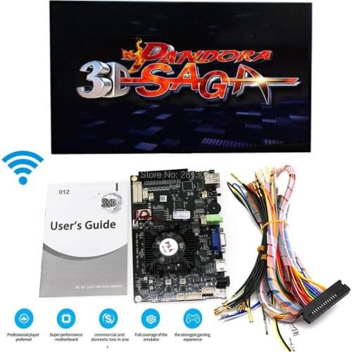 3D Pandora Saga Box 2650 in 1 Game Board Family Version Arcade PCB WIFI download Games HDMI VGA Motherboard With Cable