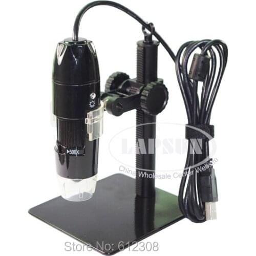 500X 8-LED USB Digital Microscope Endoscope Magnifier Picture / Video Camera With Measurement Funtions Suppereyes freeshipping