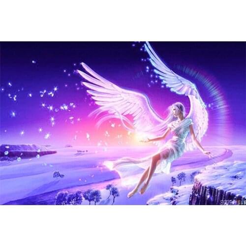 5D DIY Diamond Embroidery Angel girl Cross Stitch DIY Square Full Diamond Scenery diamond painting rhinestones Christmas gift
