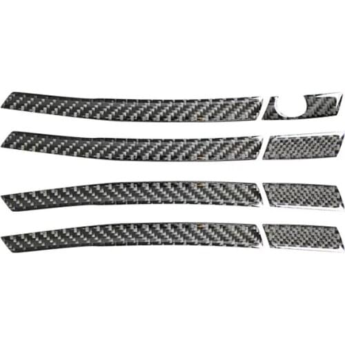 For Mercedes Benz E260L GLA200 CLA GLK300 ML GLE 8PCS Real Carbon Fiber Car Door Handle Bowl Protector Cover Trim Car Stickers