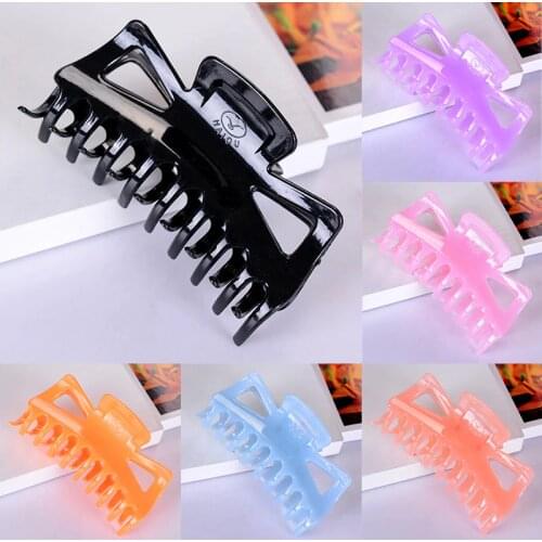 Large Hair Claw Strong Crab Hair Clip Clamp Butterfly Hairpin Holder nine claws Bathing Hair Clip Horse tail Folder 1000pcs