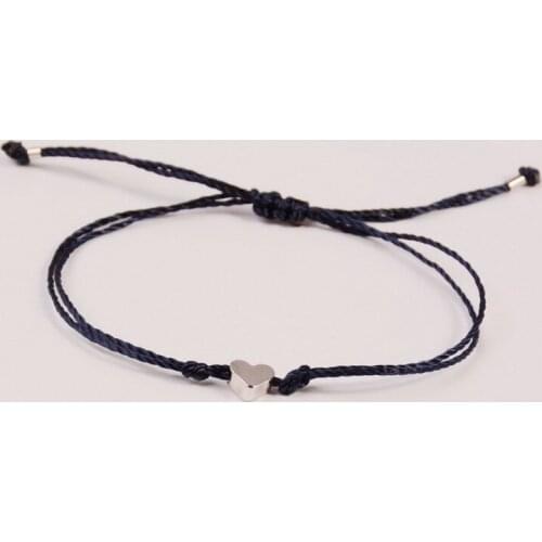 Colorful Adjustable Heart Handmade Wax String Wish Bracelets&Bangles Friendship Bracelets for Women Wave Sharp Bracelets