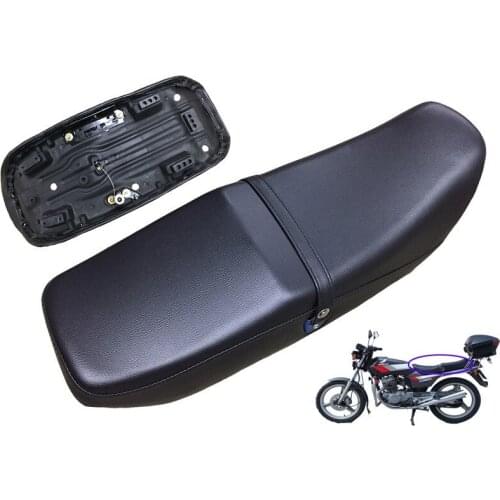 CBT125 Motorcycle Seat Assy Vintage Motorbike Black Leather Seat Cushion Seat Cover