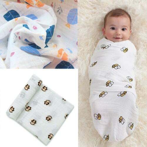 Citgeett Nursery Receiving Blankets Infant Baby Swaddling Blanket Newborn Baby Cotton Swaddle Towel