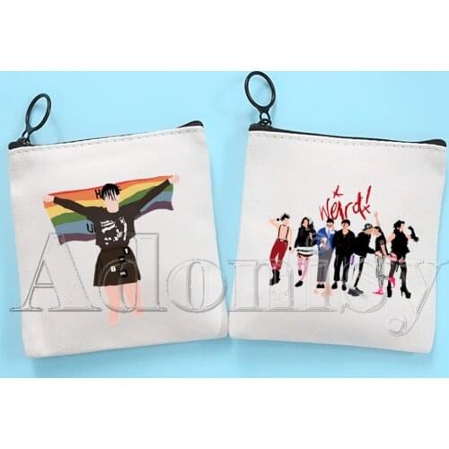 Yungblud Korean Style Cartoon Printed Canvas Bag Design Canvas Simple and Fashionable Storage Bag
