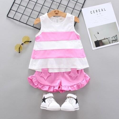 Baby Girl Summer Clothes Infant Girls Clothing Set Children Top+shorts Suit Kid Cotton Outfits Two Piece Sets Toddler Costume