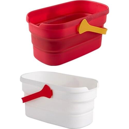Multi-purpose Use Mop Bucket Household Portable Easy Hanging Handle Bucket Splash-proof Design Collapsible Buckets Camp