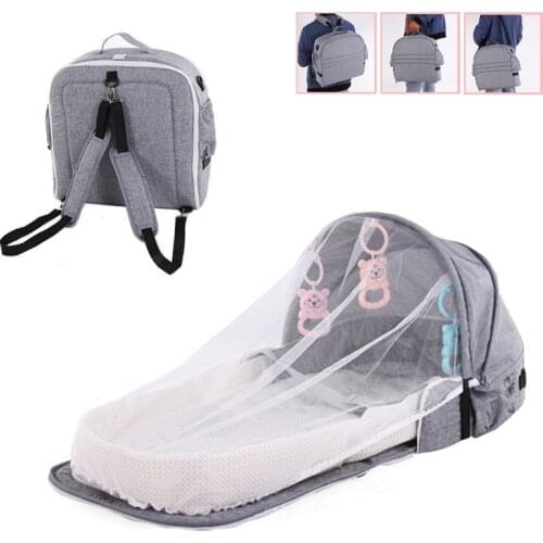 Multi-function Maternity Diaper Backpack Folding Chair Nappy Bag For Baby Travel Portable Crib Baby Nest Child Supplies Newborn