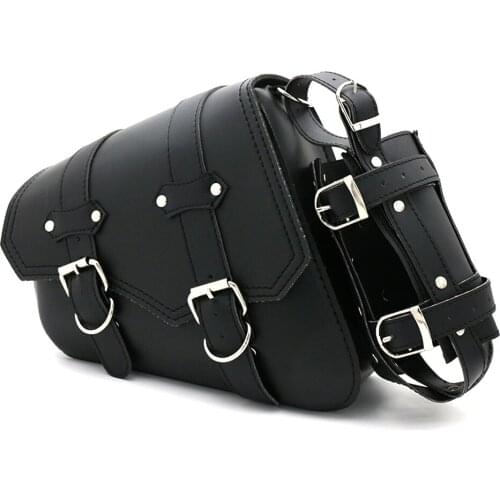 1pc Motorcycle Side Saddle Bags Saddlebags Tool Bags Storage Suitcase Waterproof For Harley Sportster 883 1200XL Black