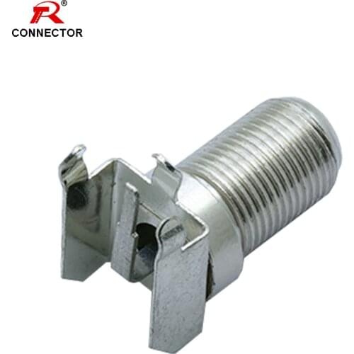 1pc F Connector for PCB Board, Right Angle Female Jack F Connector, F Female Right Angle Solder PCB Mount Connector