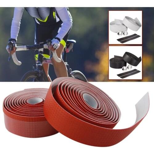 2M Carbon Bicycle Straps Carbon Fiber Racing Mountain Bike MTB Grips Belt Cork Handlebar Plugs Straps