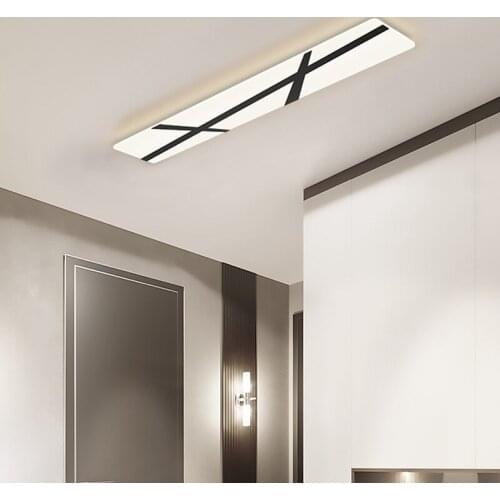 Surface Mounted LED Ceiling Lights For Living Room Bedroom Corridors Black&Gold Modern Ceiling Lamp Acrylic Kitchen luminaires