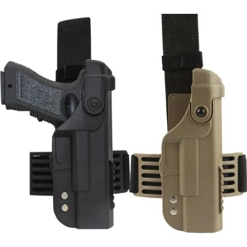Tactical Military Leg Holster for Glock 17 18 19 22 Double Lock Quick Drop Thigh Pistol Gun Holsters Hunting Glock Accessories