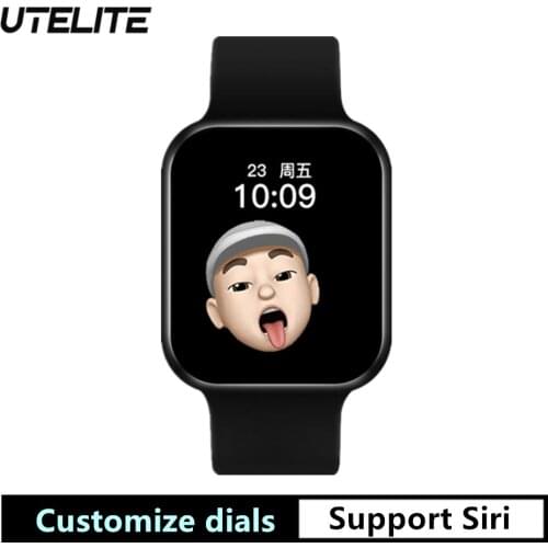 UTELITE IWO T500 plus Smart Watch 1.75 inch Square Screen Bluetooth call Watches IP67 Waterproof Fitness T500+ Mens Watch Women