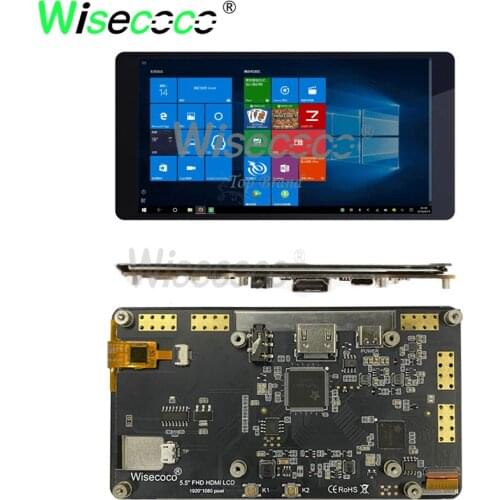 All in one 5.5 inch 1920x1080 touch screen monitor for raspberry pi 4 game box TV box Android Landscape mode display