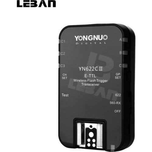 YONGNUO Updated YN622C II Single Transceiver HSS E-TTL Flash Trigger H-speed sync for Canon