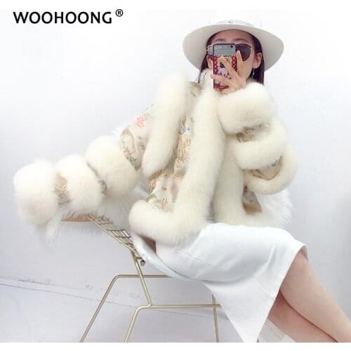 2020 Winter New Winter Jacket Natural Fur Coat Fox Fur Coat Short Chinese Style Dragon Phoenix Pattern Keep Warm Fashion Natur