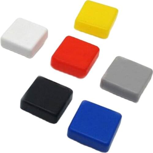 100pcs 12*12mm push button switch cap square button cap multi color button caps for 12*12mm square tactile switches