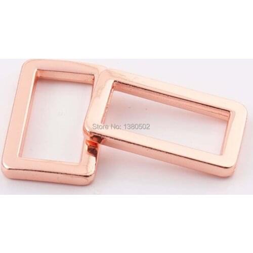 20PCS/lot 25mm 1inch inner rose gold color rectangle rings buckles for Purse and handbag leather craft