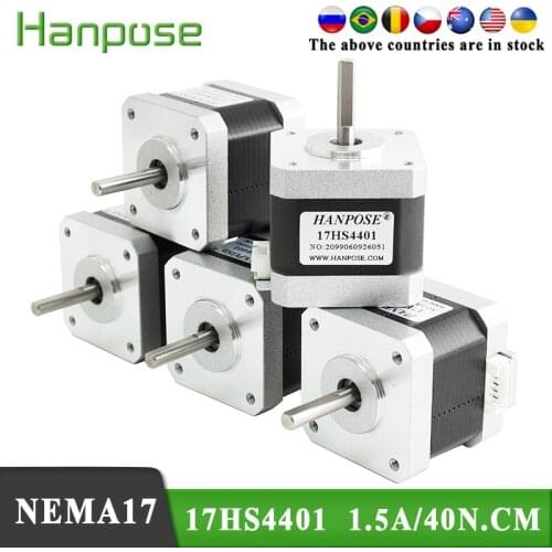 5pcs 4-lead Nema17 Stepper Motor 42BYGH 1.7A 40N.CM 17HS4401 42 Series motor for CNC milling machine