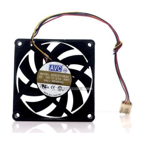 Free Shipping NEW AMD original AVC DESC0715B2U 12V 0.7A 7CM 7015 7020 Double ball 4-wire fan