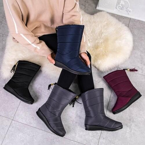 Shoes women platform shoes sneakers women Womens snow bootsWaterproof and antiskid warm cotton shoes combat boots