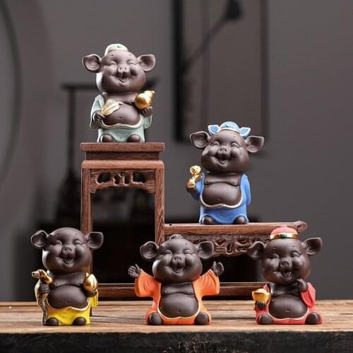 Tea Ornaments Boutique Creative Home Decoration Creative Tea Table Tea Tray Tea Set Accessory Tea Pet Clay Tea Pet Mini Tea Set