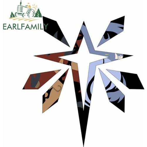 EARLFAMILY 13cm x 11.8cm for Diamond Abstract Graphics Car Sticker Motorcycle Scratch-Proof Decal VAN Personality Vinyl Car Wrap