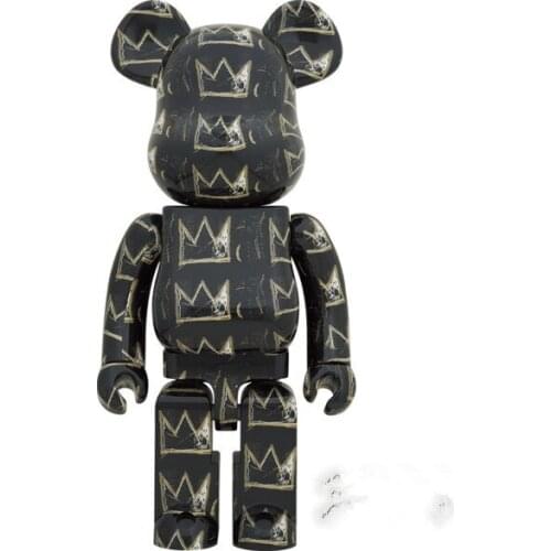 Bearbricklys 400% 28cm Jean-michel Basquiat Pvc Action Figures Blocks Bear Doll Toys Christmas Gift
