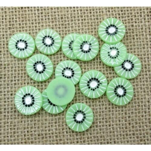 20Pcs Resin Kiwi Decoration Crafts Flatback Cabochon Scrapbooking Fit Hair Clips Embellishments Beads Diy