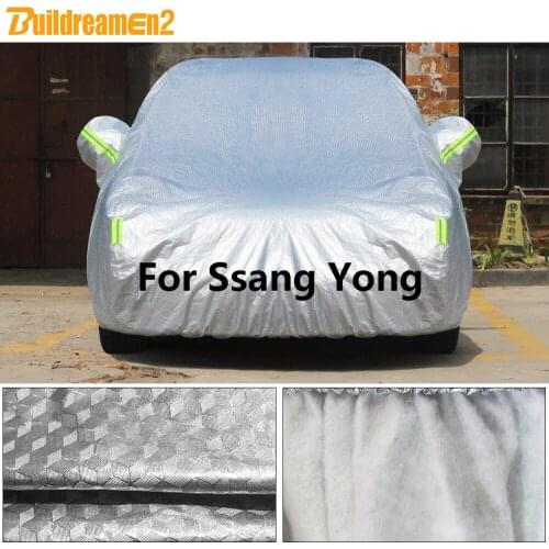 Buildremen2 For Ssang Yong Actyon Korando Rexton Waterproof Car Cover Outdoor Sun Shade Snow Rain Hail Dust Protect Cotton Cover