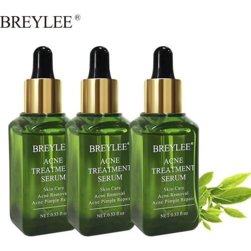 BREYLEE Acne Treatment Serum Remover Acne Scar Facial Essence Removal Cream Skin Care Whitening Repairing Pimples 3pcs