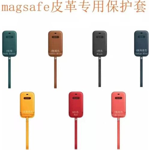 Nieuwe Originele Magnetische Mag Veilig Lederen Hoes Voor Iphone 12 Mini 12Pro Max Card Wallet Telefoon Case Pocket met Logo