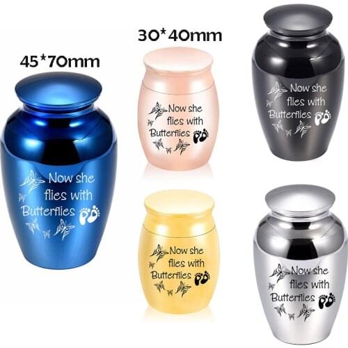 3 sizes Small Keepsake Box for Human Ashes Aluminum Alloy Pet Cremation Urns Ash Memorial Ashes Holder(25*16mm/30*40mm/70*45mm)